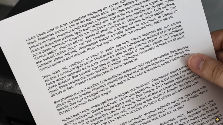 Qualidade de Impressão de Textos da L3250